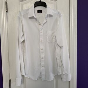 UNTUCKit Gironde Slim Fit White Long Sleeve Button Shirt Size Medium